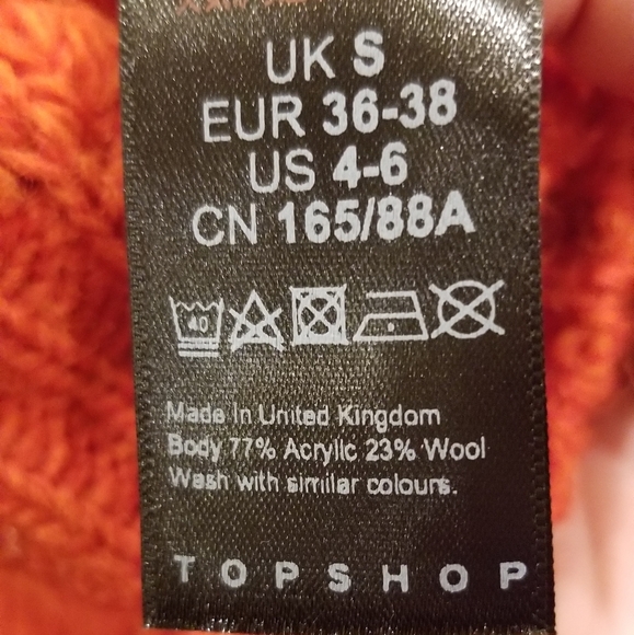 Topshop Ladder Wool Mix Cropped Sweater SZ S NWT - Picture 8 of 10
